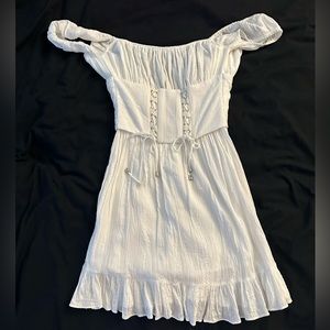 Majorelle White Corset Midi Dress XS